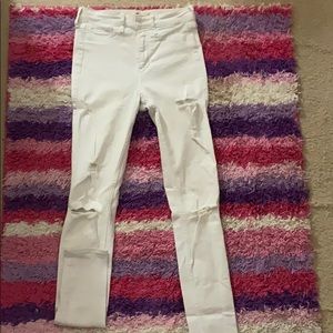 Hollister Ripped White Jeans
